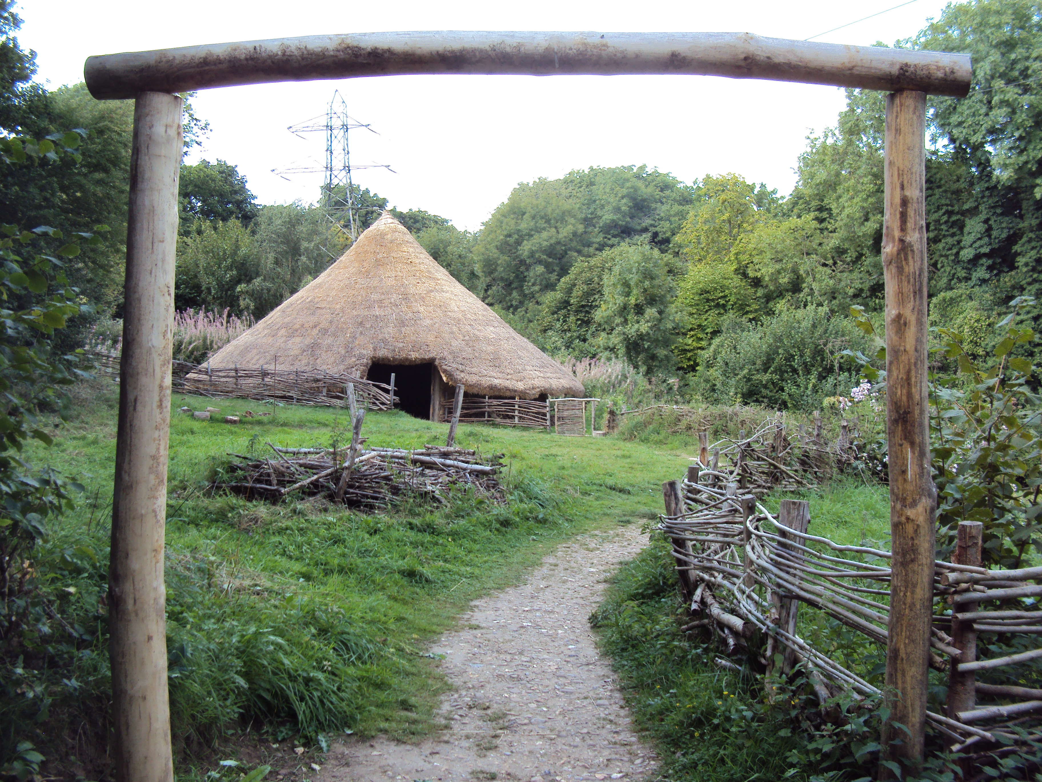 Replica Iron Age roundhouse at the Chiltern Open Air Museum